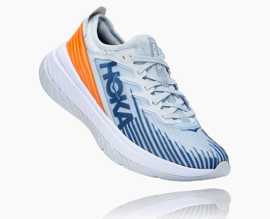 Tenis Hoka One One Feminino Branco/Azuis - Carbon X-Spe - 925-QUZMNK